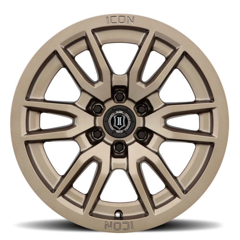 ICON - ICON Vector 6 17x8.5 6x5.5 0mm Offset 4.75in BS 106.1mm Bore Bronze Wheel - Demon Performance