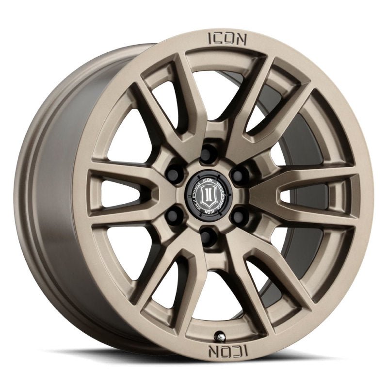 ICON - ICON Vector 6 17x8.5 6x5.5 0mm Offset 4.75in BS 106.1mm Bore Bronze Wheel - Demon Performance