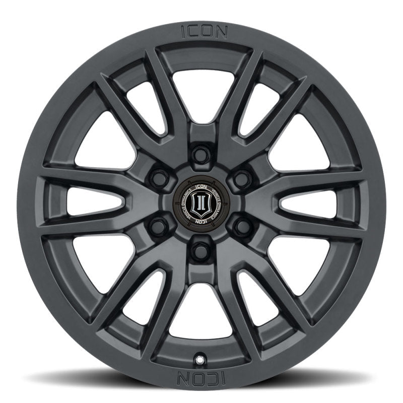 ICON - ICON Vector 6 17x8.5 6x5.5 0mm Offset 4.75in BS 106.1mm Bore Satin Black Wheel - Demon Performance
