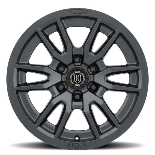 ICON - ICON Vector 6 17x8.5 6x5.5 0mm Offset 4.75in BS 106.1mm Bore Satin Black Wheel - Demon Performance