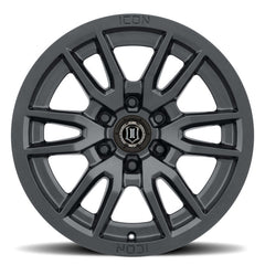 ICON - ICON Vector 6 17x8.5 6x5.5 0mm Offset 4.75in BS 106.1mm Bore Satin Black Wheel - Demon Performance