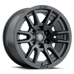 ICON - ICON Vector 6 17x8.5 6x5.5 0mm Offset 4.75in BS 106.1mm Bore Satin Black Wheel - Demon Performance