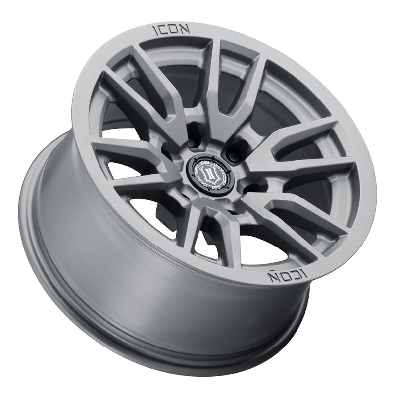 ICON - ICON Vector 6 17x8.5 6x5.5 0mm Offset 4.75in BS 106.1mm Bore Titanium Wheel - Demon Performance