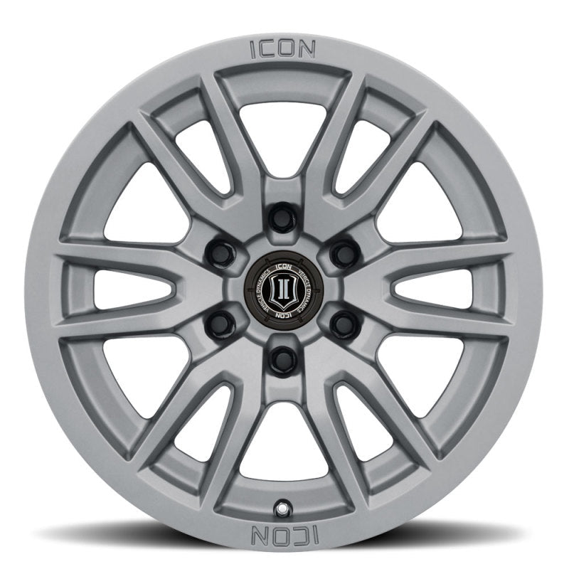 ICON - ICON Vector 6 17x8.5 6x5.5 0mm Offset 4.75in BS 106.1mm Bore Titanium Wheel - Demon Performance