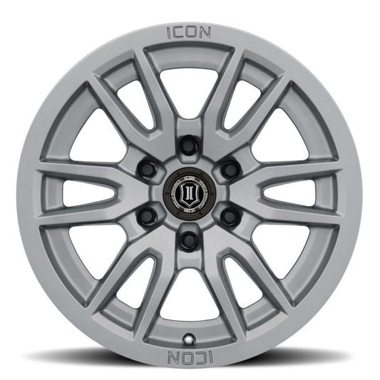 ICON - ICON Vector 6 17x8.5 6x5.5 0mm Offset 4.75in BS 106.1mm Bore Titanium Wheel - Demon Performance