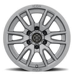 ICON - ICON Vector 6 17x8.5 6x5.5 0mm Offset 4.75in BS 106.1mm Bore Titanium Wheel - Demon Performance