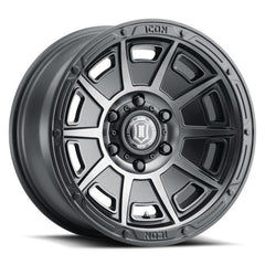 ICON - ICON Victory 17x8.5 5x5 -6mm Offset 4.5in BS Smoked Satin Black Tint Wheel - Demon Performance