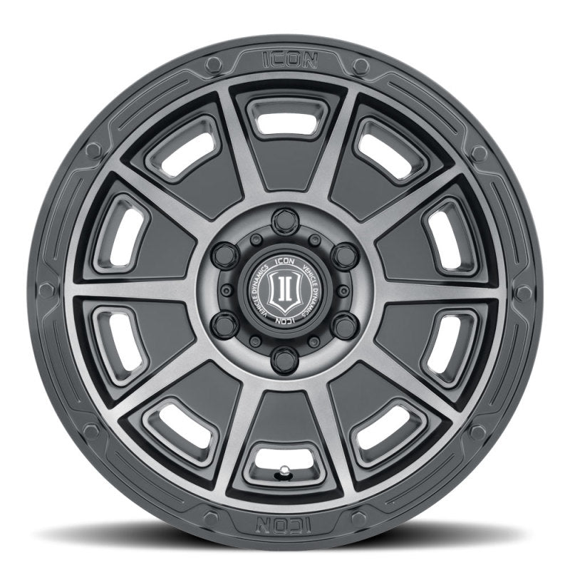 ICON - ICON Victory 17x8.5 5x5 -6mm Offset 4.5in BS Smoked Satin Black Tint Wheel - Demon Performance