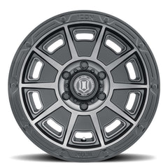 ICON - ICON Victory 17x8.5 5x5 -6mm Offset 4.5in BS Smoked Satin Black Tint Wheel - Demon Performance