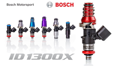 Injector Dynamics - Injector Dynamics 1340cc Injectors - 48mm Length - 14mm Grey Top - 14mm Lower O-Ring (Set of 8) - Demon Performance