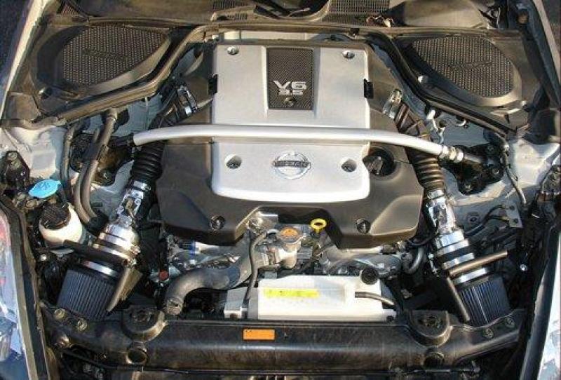 Injen - Injen 07 - 08 350Z 3.5L V6 Air Fusion and Air Horns Polished Short Ram Intake - Demon Performance