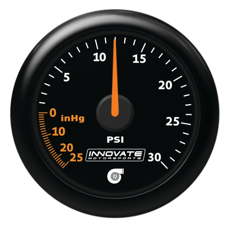 Innovate Motorsports - Innovate MTX Analog 30 PSI Vacuum/Boost Gauge Kit - Black Faceplate - Demon Performance