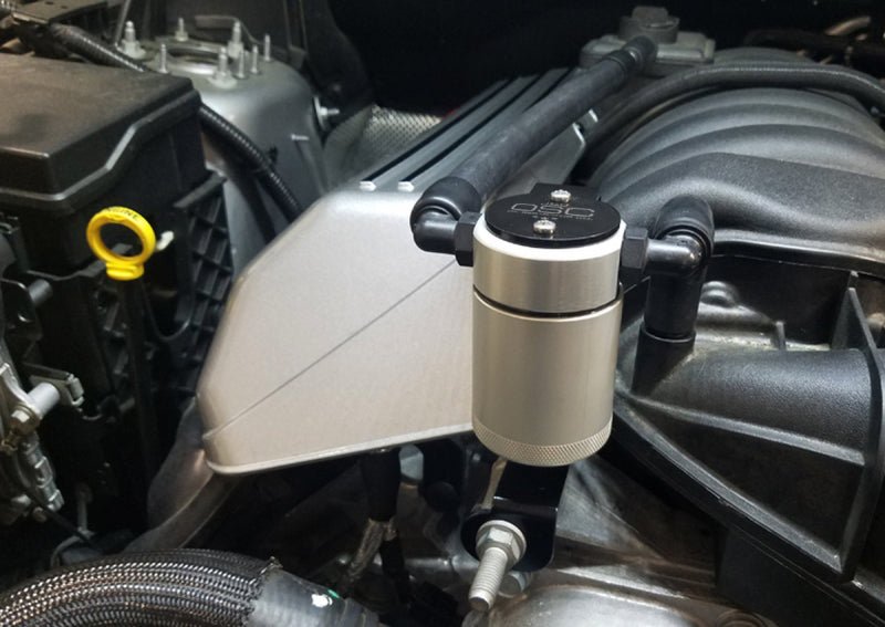 J&L - J&amp;L 11 - 24 Dodge Charger SRT 6.4L Hemi Passenger Side Oil Separator 3.0 - Clear Anodized - Demon Performance