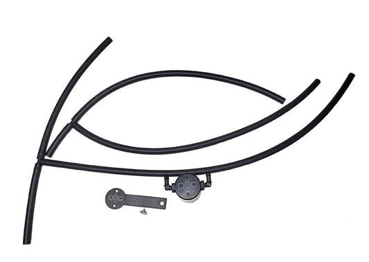 J&L - J&amp;L 16 - 24 Nissan Titan 5.6L Passenger Side Oil Separator 3.0 - Black Anodized - Demon Performance