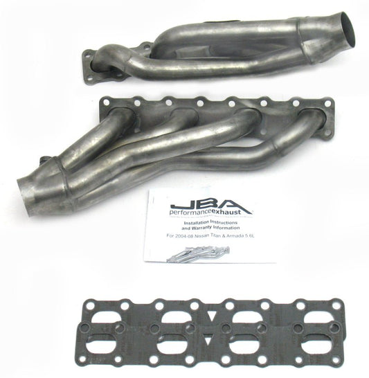 JBA - JBA 04 - 15 Nissan 5.6L VK56DE Oval Port 1 - 5/8in Primary Raw 409SS Cat4Ward Header - Demon Performance