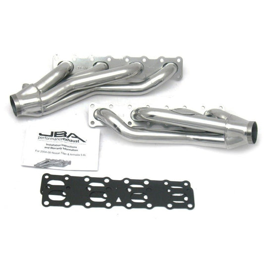 JBA - JBA 04 - 15 Nissan 5.6L VK56DE Oval Port 1 - 5/8in Primary Silver Ctd Cat4Ward Header - Demon Performance