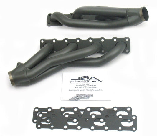 JBA - JBA 04 - 15 Nissan 5.6L VK56DE Oval Port 1 - 5/8in Primary Ti Ctd Cat4Ward Header - Demon Performance