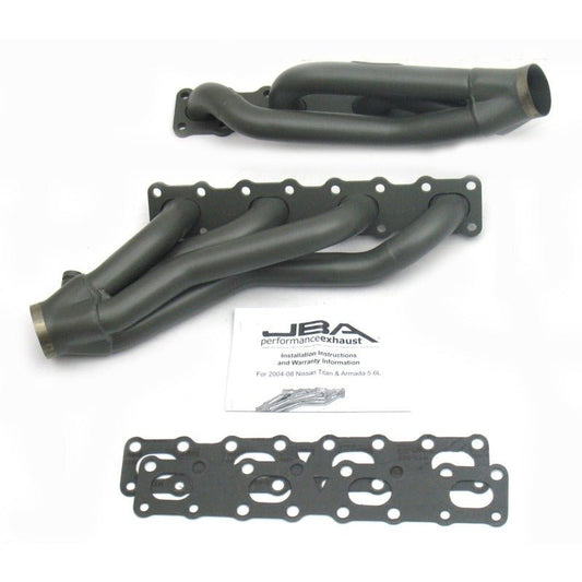 JBA - JBA 04 - 15 Nissan 5.6L VK56DE Oval Port 1 - 5/8in Primary Ti Ctd Cat4Ward Header - Demon Performance
