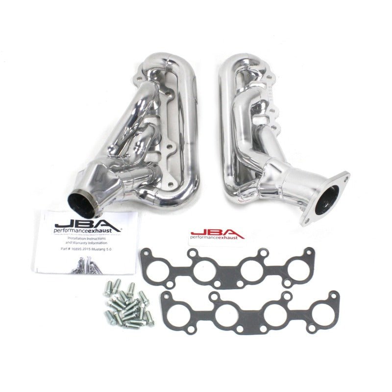 JBA - JBA 15 - 20 Ford Mustang 5.0L 1 - 3/4in Stainless Steel Silver Ceramic Shorty Header - Demon Performance