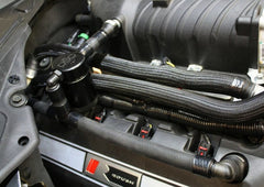 J&L - J&L 11 - 17 Ford Mustang GT (w/Roush/VMP S/C) Passenger Side Oil Separator 3.0 - Black Anodized - Demon Performance