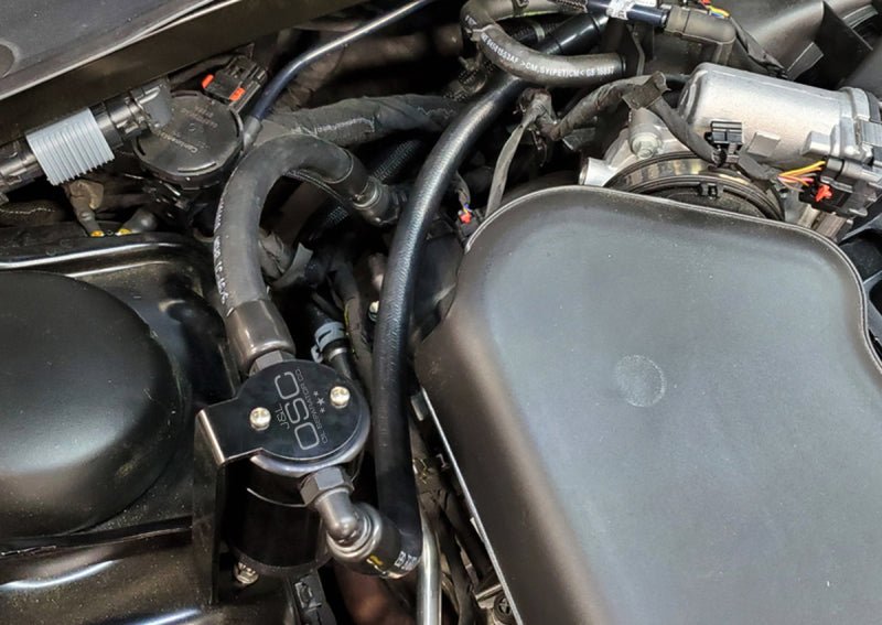 J&L - J&L 11 - 23 3.6L V6 Dodge Charger/Challenger/Chrysler 300C Oil Separator 3.0 - Black Anodized - Demon Performance