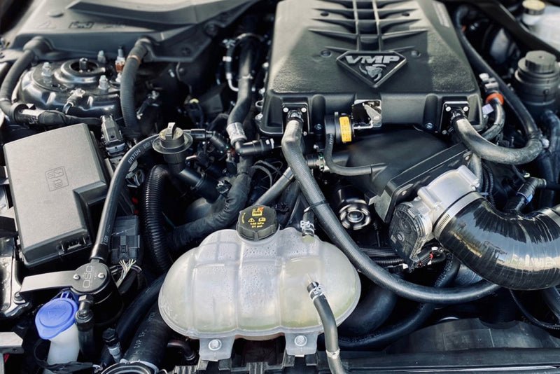 J&L - J&L 15 - 23 Ford Mustang GT/15 - 20 Ford Mustang GT350 Passenger Side Oil Separator 3.0 - Black Anod - Demon Performance