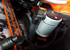 J&L - J&L 2011 - 2017 Ford Mustang GT Driver Side Oil Separator 3.0 - Clear Anodized - Demon Performance