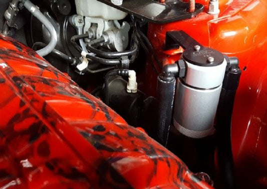 J&L - J&L 2015 - 2023 Ford Mustang EcoBoost Driver Side Oil Separator 3.0 - Clear Anodized - Demon Performance
