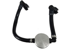 J&L - J&L 2018 - 2023 Ford Mustang GT Passenger Side Oil Separator 3.0 - Clear Anodized - Demon Performance