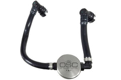J&L - J&L 2018 - 2023 Ford Mustang GT Passenger Side Oil Separator 3.0 - Clear Anodized - Demon Performance