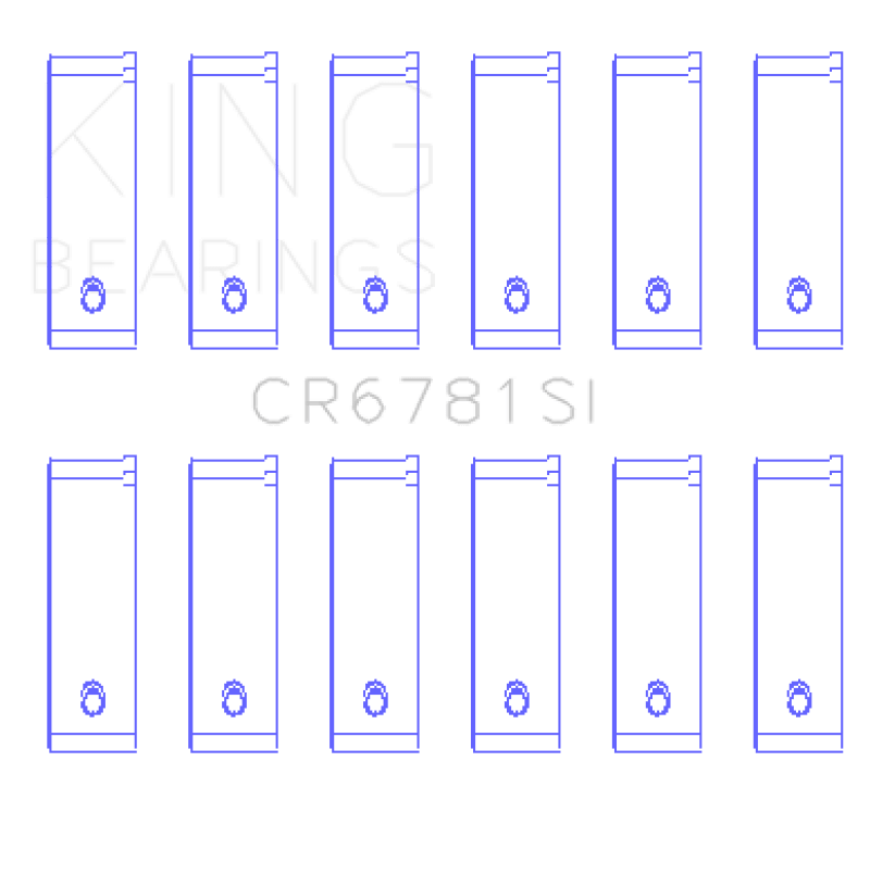 King Engine Bearings - King 01/98 - 12/09 Chrysler 167CI / 2.7 Liter EER V6 Rod Bearing Set - Demon Performance