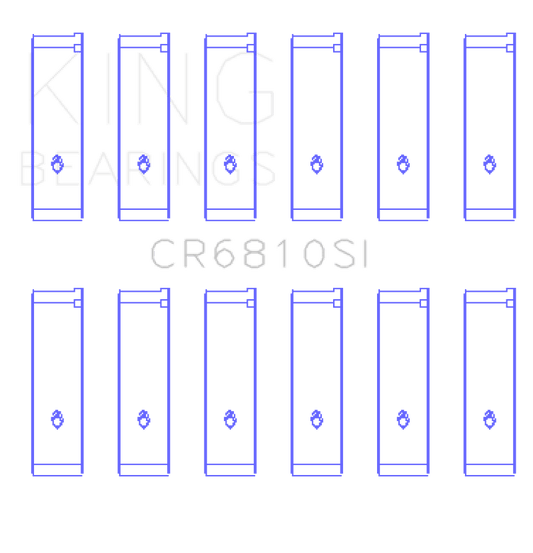 King Engine Bearings - King Chrysler 215 (Size .026) Connecting Rod Bearings (Set of 6) - Demon Performance
