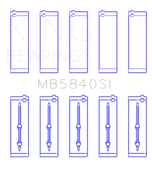 King Engine Bearings - King Chrysler / Dodge Gen 3 Hemi 5.7L / 6.1L / 6.4L Crankshaft Main Bearing Set (Set of 5) - Demon Performance