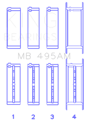 King Engine Bearings - King Infiniti/Nissan 181CI 3.0L VG30DE/TT V6/122CI 2.0L VG20DET V6 (Size STD) Main Bearing Set - Demon Performance