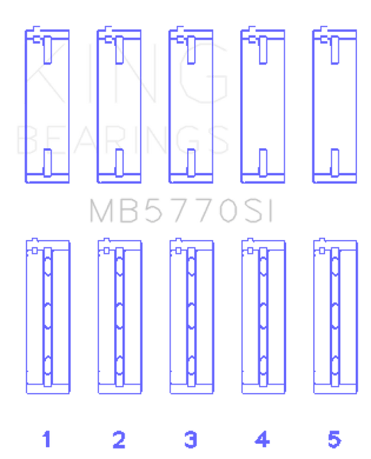 King Engine Bearings - King Nissan / Infiniti VK45 - VK50 - VK56 (Size STD) Main Bearing Set - Demon Performance