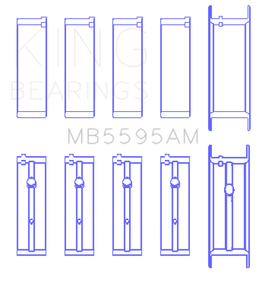 King Engine Bearings - King Nissan KA - 24E (Size STD) Main Bearing Set - Demon Performance