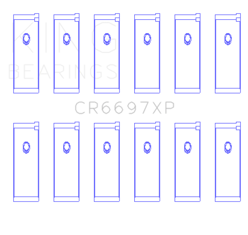 King Engine Bearings - King Nissan RB25/RB26 (Size 0.025mm) Performance Rod Bearing Set - Demon Performance