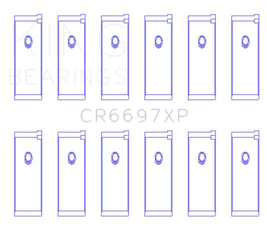 King Engine Bearings - King Nissan RB25/RB26 (Size 0.025mm) Performance Rod Bearing Set - Demon Performance