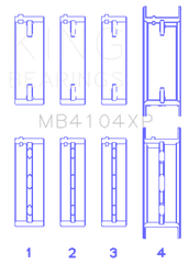 King Engine Bearings - King Nissan VG30DE/VG30DETT (Size STDX) Performance Main Bearing Set - Demon Performance