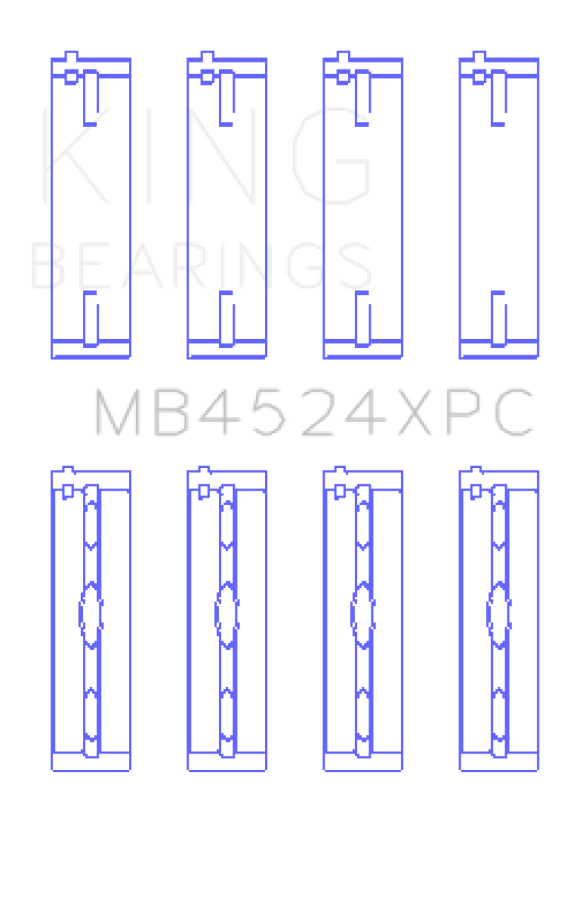 King Engine Bearings - King Nissan VR38DETT (Size STD) pMaxKote Performance Main Bearing Set - Demon Performance