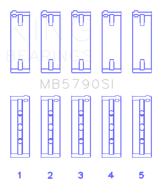 King Engine Bearings - King Porsche M 48 / M 48.50 (Size STD) Main Bearing Set - Demon Performance