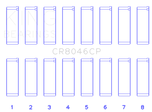 King Engine Bearings - King Porsche M 48.00 / M 48.50 (Size STD) Rod Bearing Set - Demon Performance