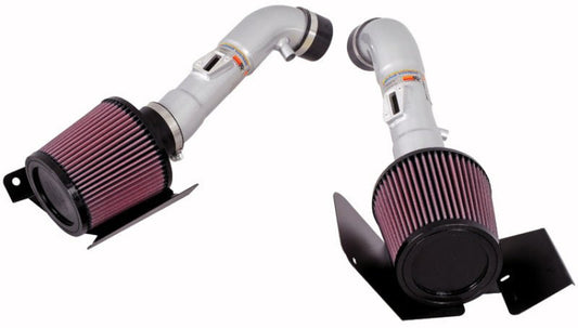 K&N Engineering - K&N 07 - 08 350z Dual Silver Typhoon Short Ram Intake - Demon Performance