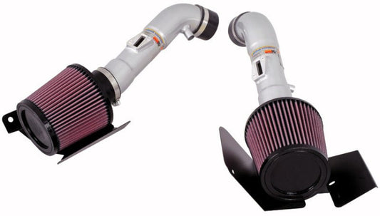 K&N Engineering - K&N 07 - 08 350z Dual Silver Typhoon Short Ram Intake - Demon Performance