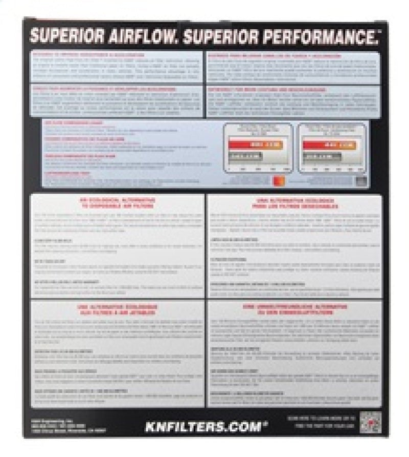 K&N Engineering - K&N 2016 Nissan Titan XD V8 - 5.0L Replacement Drop In Air Filter - Demon Performance