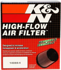 K&N Engineering - K&N Filter Universal Rubber Filter - Rd Tapered 3in Flange ID x 6in Base OD x 5in Top OD x 5.563in H - Demon Performance