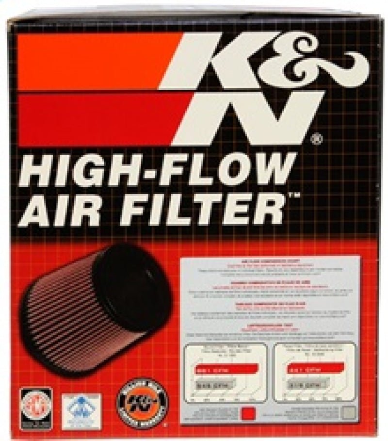 K&N Engineering - K&N Filter Universal Rubber Filter - Rd Tapered 3in Flange ID x 6in Base OD x 5in Top OD x 5.563in H - Demon Performance