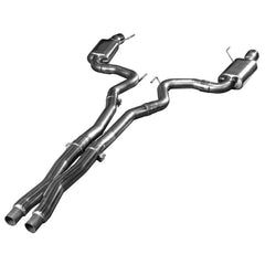 Kooks Headers - Kooks 15+ Mustang 5.0L 4V Convertible 3in Cat - Back w/ X - Pipe 4in Slash Cut Polished Tips Exhaust - Demon Performance
