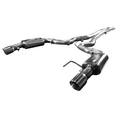 Kooks Headers - Kooks 15+ Mustang 5.0L 4V Convertible 3in Cat - Back w/ X - Pipe 4in Slash Cut Polished Tips Exhaust - Demon Performance