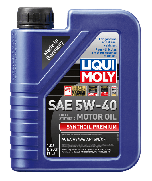 LIQUI MOLY - LIQUI MOLY 1L Synthoil Premium Motor Oil SAE 5W40 - Demon Performance